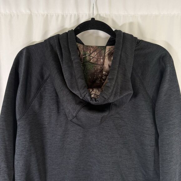 Under Armour Hoodie Women's Large Black Heathered Pink Camo Embroidered Pullover - Picture 9 of 11